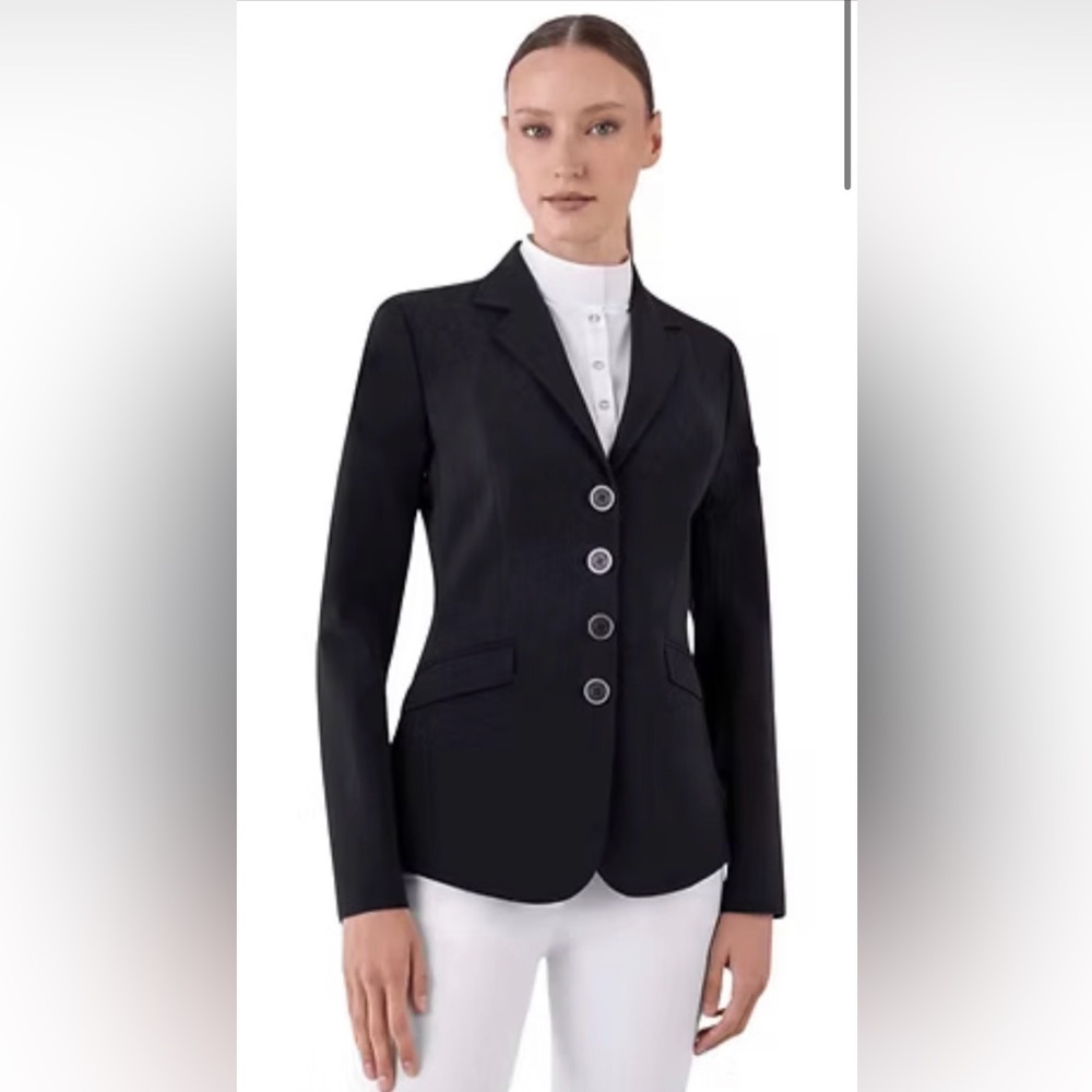 EQUILINE Gait Equestrian Riding Jacket Show Coat, Custom, Black, Sz 2, Perfect!